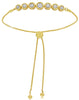 .51CT DIAMOND 14KT YELLOW GOLD ROUND 7 STONE GRADUATING ADJUSTABLE FUN BRACELET