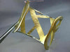 ESTATE EXTRA LARGE .69CT DIAMOND 14KT 2 TONE GOLD SQUARE ZIG ZAG BANGLE BRACELET