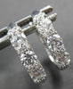 1.02CT DIAMOND 18KT WHITE GOLD 3D 3 STONE PAST PRESENT FUTURE LEVERBACK EARRINGS