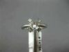 ANTIQUE DIAMOND 14K WHITE GOLD 3D ROUND FLOWER SEMI MOUNT ENGAGEMENT RING #14766