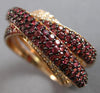 EXTRA LARGE 3.66CT DIAMOND & AAA ORANGE SAPPHIRE 14KT ROSE GOLD LOVE RING #28182
