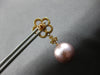 LARGE 1.11CT DIAMOND & AAA PINK SOUTH SEA PEARL 18KT ROSE GOLD HANGING EARRINGS