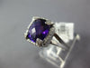 LARGE 3.66CT DIAMOND & AAA AMETHYST 14KT WHITE GOLD 3D CUSHION FILIGREE FUN RING