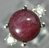 4.17CT DIAMOND & AAA STAR RUBY SAPPHIRE 14K WHITE GOLD 3D ENGAGEMENT RING #26564