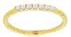 .16CT DIAMOND 14K YELLOW GOLD 3D ROUND 7 STONE SHARED PRONG BEADED FUN LOVE RING