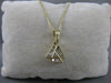 ESTATE .70CTW DIAMOND 14KT YELLOW GOLD TRIANGLE PENDANT F/G VS + CHAIN #18981