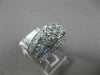 EXTRA LARGE 1.5CT DIAMOND 14K WHITE GOLD FLOWER CLUSTER FILIGREE ENGAGEMENT RING