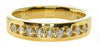 .21CT DIAMOND 18KT YELLOW GOLD 3D SHARED PRONG 9 STONE WEDDING ANNIVERSARY RING