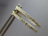 ESTATE .95CT DIAMOND 14K 2 TONE GOLD 3D CLASSIC INSIDE OUT HOOP HANGING EARRINGS