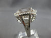 EXTRA LARGE 15.51CT DIAMOND & AAA MORGANITE 14KT WHITE GOLD CUSHION & ROUND RING