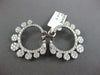 3.12CT DIAMOND 14KT WHITE GOLD 3D MULTI FLOWER CIRCULAR CLIP ON HANGING EARRINGS
