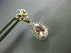 1.75CT DIAMOND & AAA MORGANITE 14KT WHITE & ROSE GOLD TEAR DROP HANGING EARRINGS