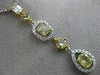 GIA 2.54CT MULTI CUT WHITE & FANCY YELLOW DIAMONDS 18K 2 TONE GOLD LOVE NECKLACE