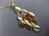 ESTATE LARGE 1.07CT DIAMOND 18KT WHITE YELLOW & ROSE GOLD TEAR DROP LEAF PENDANT