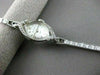 ANTIQUE .15CT OLD MINE DIAMOND 14KT WHITE GOLD BULOVA MARQUISE FACE WATCH #2198