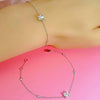.29CT DIAMOND 18K WHITE GOLD 3D ROUND & BAGUETTE SQUARE BY THE YARD FUN BRACELET