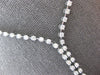 4.32CT DIAMOND 14KT WHITE GOLD BY THE YARD SEMI ETERNITY 2 ROW LARIAT NECKLACE