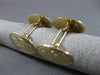 ANTIQUE LARGE 14KT YELLOW GOLD OVAL FILIGREE ENGRAVABLE CUFF LINKS #18747