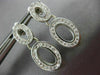 ESTATE .75CT ROUND DIAMOND 14KT WHITE GOLD CLASSIC OVAL DROP EARRINGS #15150