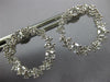 ESTATE 1.39CT DIAMOND 18KT WHITE GOLD 3D CLUSTER OPEN CIRCULAR FUN STUD EARRINGS