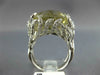 ESTATE WIDE 8.90CT DIAMOND & AAA YELLOW TOPAZ 18K WHITE GOLD FILIGREE RING #2303