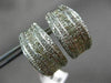 ESTATE WIDE 2.65CT DIAMOND 14KT WHITE GOLD MULTI ROW INVISIBLE HANGING EARRINGS