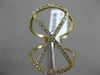 ESTATE LARGE .58CT ROUND DIAMOND 18KT YELLOW GOLD 3D OPEN X DESIGN FUN LOVE RING