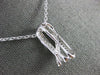 ESTATE LARGE .86CT DIAMOND 18KT WHITE GOLD 3D CLASSIC CRISS CROSS LOVE PENDANT