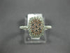 ESTATE .54CT WHITE & PINK DIAMOND 14KT WHITE & ROSE GOLD 3D CLUSTER FUN RING