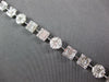 ESTATE 2.98CT DIAMOND 18KT WHITE GOLD ROUND & SQUARE BY THE YARD TENNIS BRACELET