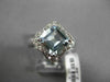 ESTATE LARGE 2.28CTW DIAMOND & AAA AQUAMARINE 14KT WHITE GOLD STAR FLORAL RING