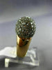 ESTATE LARGE 3.68CT FANCY MULTI COLOR DIAMOND 18K ROSE GOLD 3D FILIGREE FUN RING