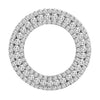 1.30CT DIAMOND 14KT WHITE GOLD 3D CLASSIC 3 ROW CIRCLE OF LIFE FLOATING PENDANT