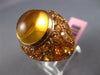 ESTATE LARGE 13.50CT AAA CITRINE 14KT ROSE GOLD 3D CLASSIC DOME SHAPE FUN RING