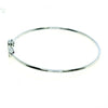 .31CT DIAMOND 18KT WHITE GOLD BAGUETTE DOUBLE OVAL FLEXIBLE FUN BANGLE BRACELET