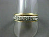 ESTATE WIDE .45CT DIAMOND 14K Y&W GOLD CHANEL SET ANNIVERSARY WEDDING RING #1285