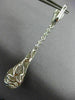 LARGE 3.66CT WHITE & FANCY CHOCOLATE DIAMOND 18KT WHITE GOLD 3D HANGING EARRINGS