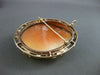 ANTIQUE LARGE 14K YELLOW & ROSE GOLD FLORAL LADY SHELL CAMEO PENDANT & PIN 22497