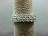 WIDE 4.4CT ROUND DIAMOND 14K WHITE GOLD DOUBLE ETERNITY WEDDING ANNIVERSARY RING