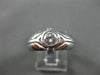 ESTATE WIDE .45CT SOLITAIRE DIAMOND 14KT WHITE GOLD BEZEL ENGAGEMENT RING #5938