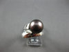 LARGE AAA TAHITIAN PEARL 18KT WHITE GOLD CLASSIC SOLITAIRE CRISS CROSS LOVE RING