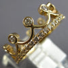 ESTATE .76CT DIAMOND 14KT YELLOW GOLD 3D CROWN ETERNITY WEDDING ANNIVERSARY RING