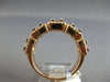 LARGE 1.15CT DIAMOND 14KT ROSE GOLD 3D ROUND & BAGUETTE UNISEX ANNIVERSARY RING