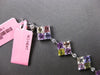 EXTRA LARGE 22CT DIAMOND & AAA MULTI COLOR GEM 18K WHITE GOLD INVISIBLE BRACELET