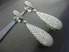 ANTIQUE 5.57CT DIAMOND 18KT WHITE GOLD 3 DIMENSIONAL FILIGREE HANGING EARRINGS