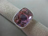 ESTATE LARGE 10.17CT DIAMOND & AAA EXTRA FACET AMETHYST 14KT ROSE GOLD HALO RING