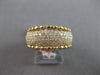 WIDE .71CT DIAMOND 14KT YELLOW GOLD PAVE BEADED SEMI ETERNITY ANNIVERSARY RING