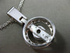 ESTATE .73CT DIAMOND 14KT WHITE GOLD 3D CIRCLE OF LOVE SOLITAIRE PENDANT #7554