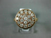ESTATE WIDE 1.0CT ROUND DIAMOND 14K ROSE GOLD 3D CLASSIC FLOWER CLUSTER FUN RING