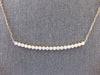 ESTATE .60CT DIAMOND 14KT ROSE GOLD 3D ROUND CLASSIC HEXAGON BAR LOVE NECKLACE